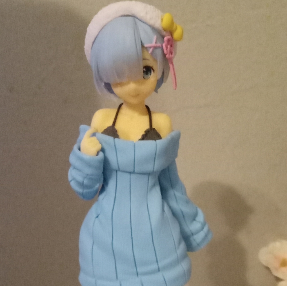 Rem Blue Knitted Sweater Figure